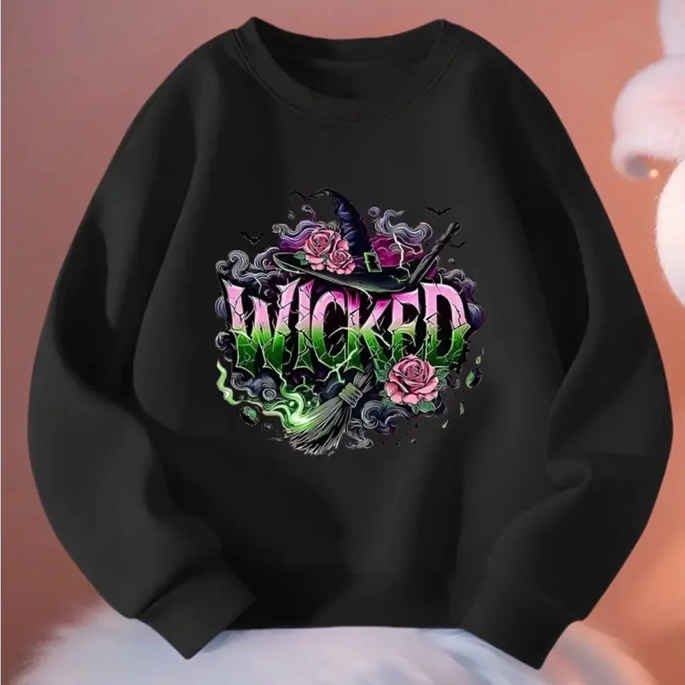 Wicked Graphic Black Sweatshirt kids - Picture 1 of 5